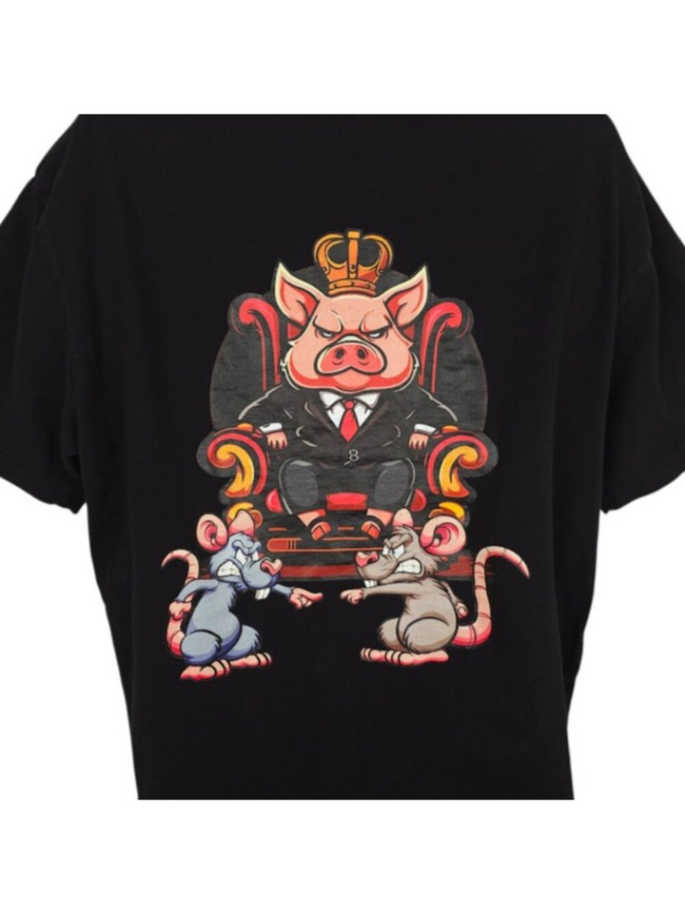 King Pig T Shirt Mens Size XL Black The Hardway Rats